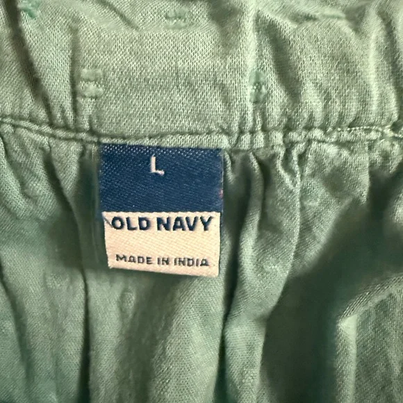 Green cotton maxi dress size L EUC - Picture 5 of 6